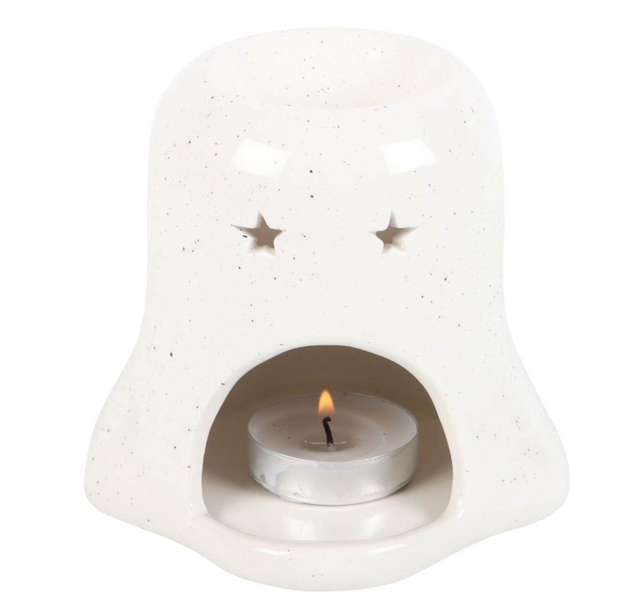 Ghost Tealight Burner with Pumpkin