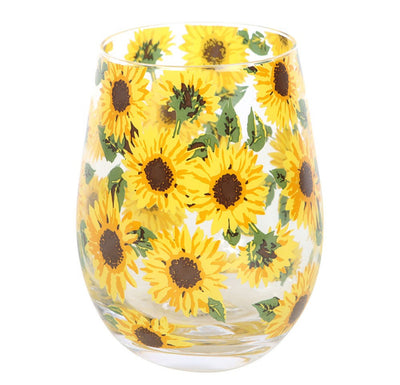 Sunflower Stemless Glass