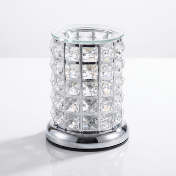 Clear crystal touch wax melter, studio photo