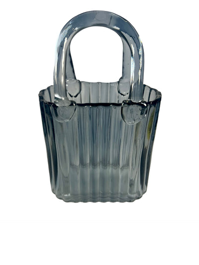 Glass Handbag Vase & Wax Melt Pouch Bundle - GREY