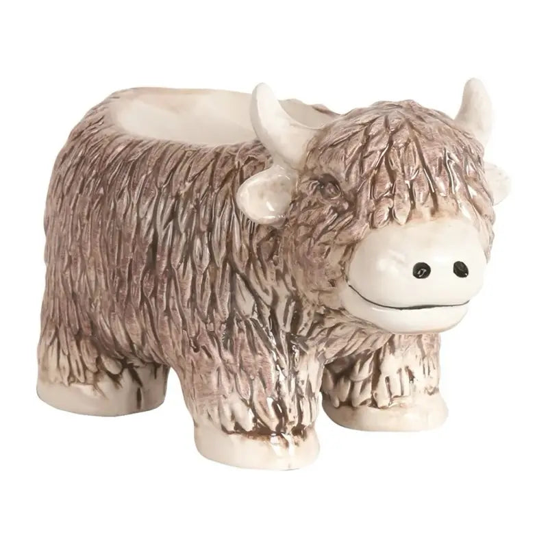 Highland Cow Tealight Wax Melt Burner, Ceramic