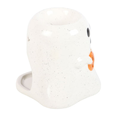 Ghost Tealight Burner with Pumpkin