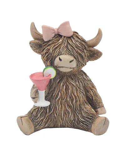 Highland Cow Figurines - 1 Piece PER ORDER - Home Decor Polyresin 15x6x12cm
