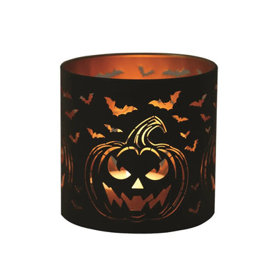 Black Pumpkin Metal Tealight Burner (013)