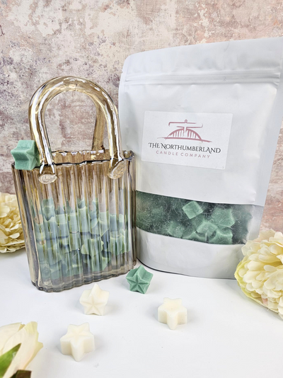 Glass Handbag Vase & Wax Melt Pouch Bundle - AMBER
