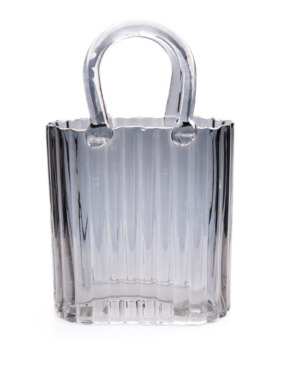 Glass Handbag Vase & Wax Melt Pouch Bundle - GREY