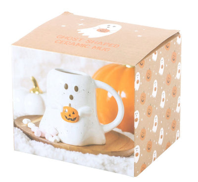 Ghost Mug With Pumpkin