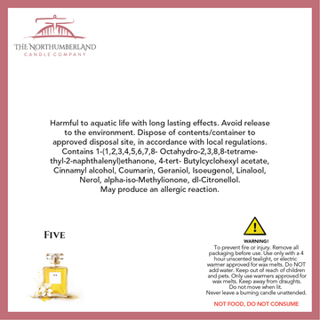 5 50g Snap Bar - safety label, ingredients and warnings