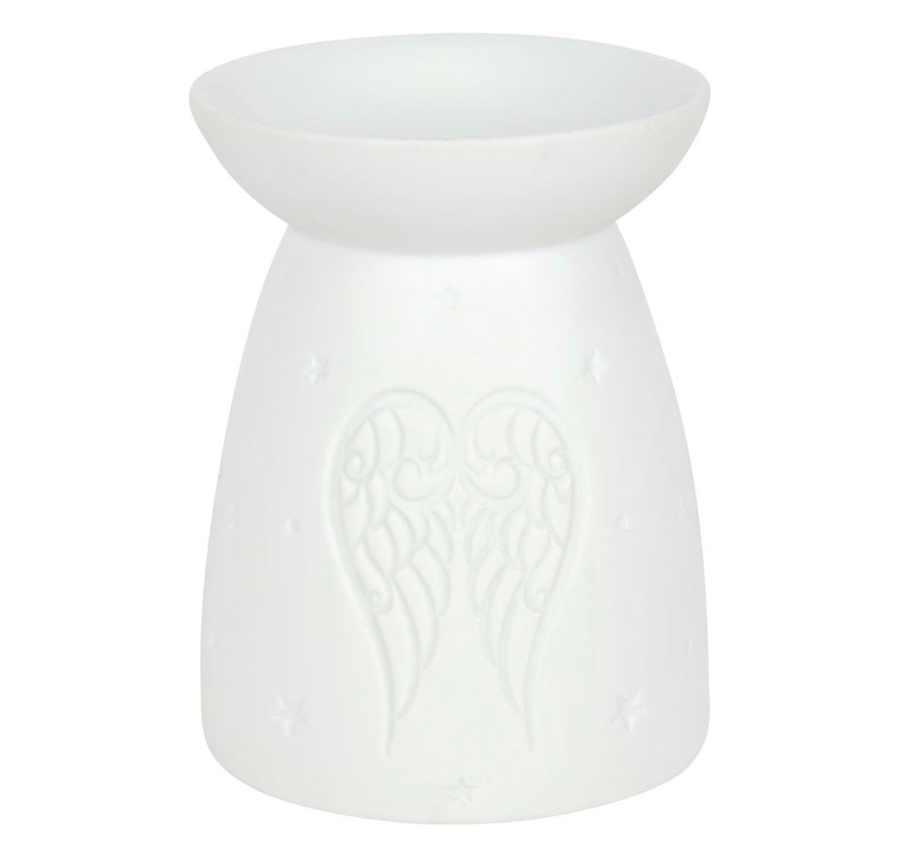 White Ceramic Angel Wings Wax Burner