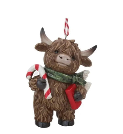 Highland Cow Christmas Tree Decoration, Assorted Designs, 1 PIECE