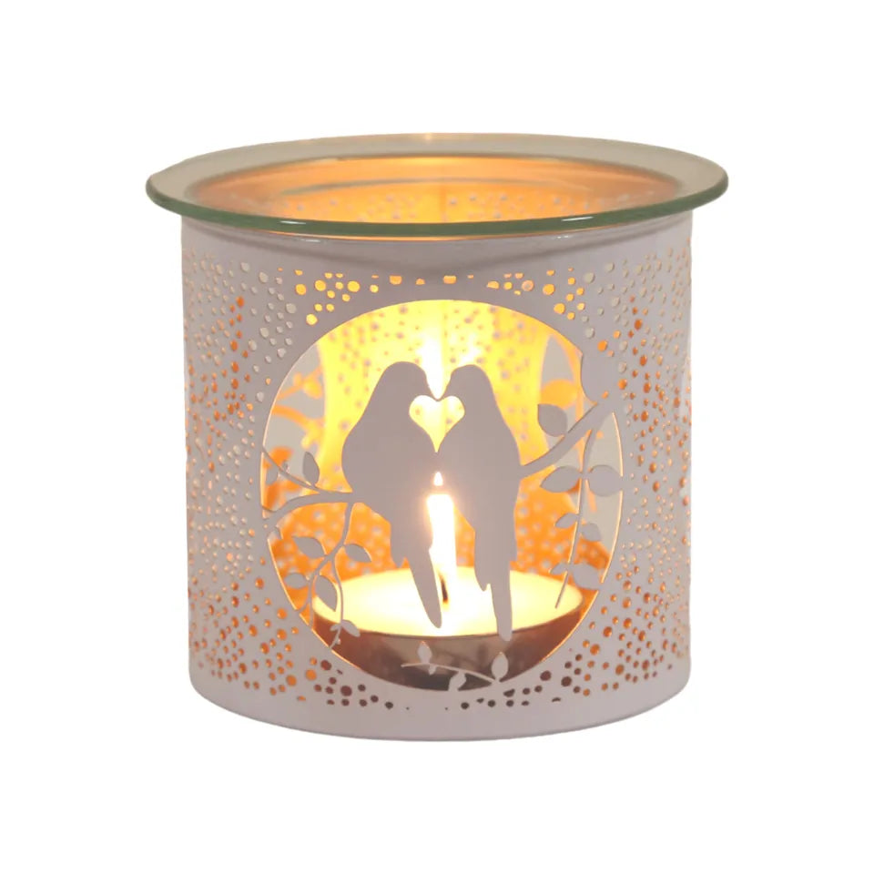 White Doves Metal Tealight Burner (014)
