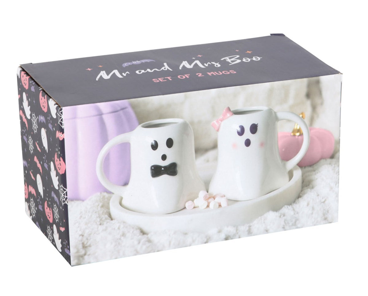 Mr & Mrs Boo Ghost Mug Set