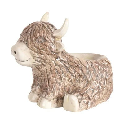 Highland Cow Tealight Wax Melt Burner, Ceramic