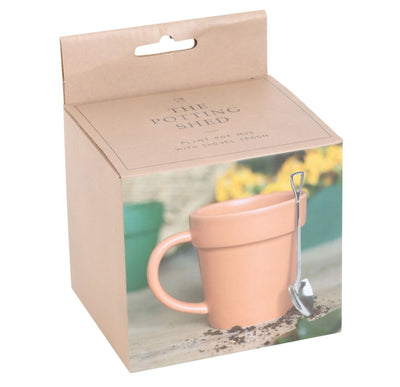 Ceramic Pot Mug & Shovel Spoon