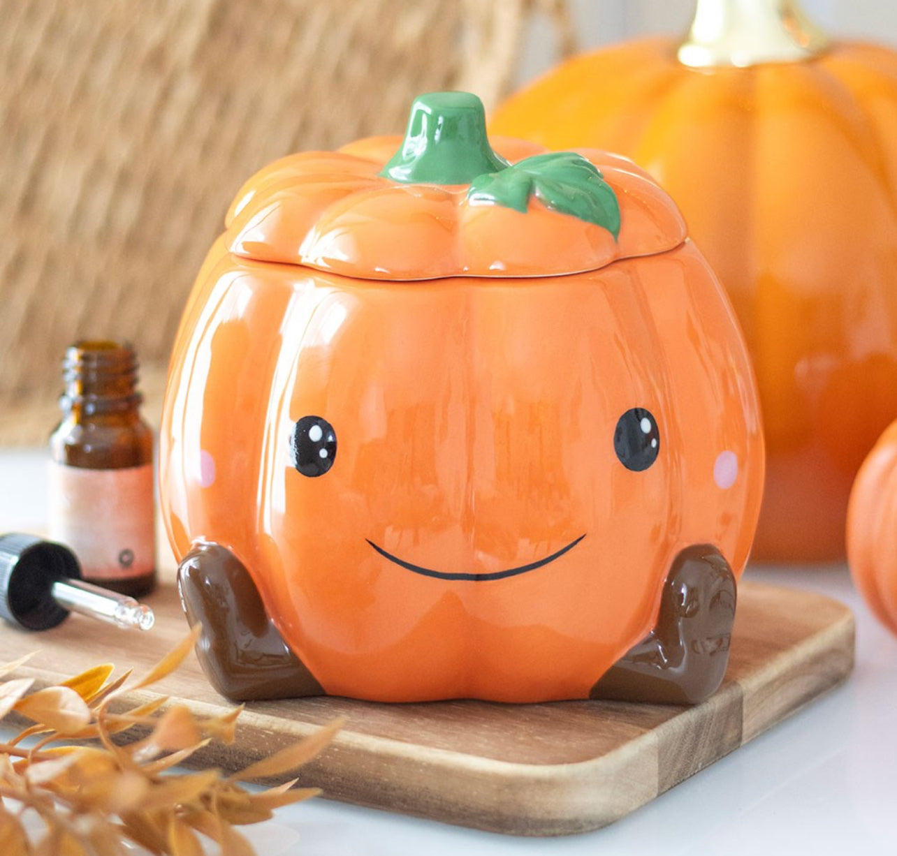 Smile Pumpkin Tealight Burner