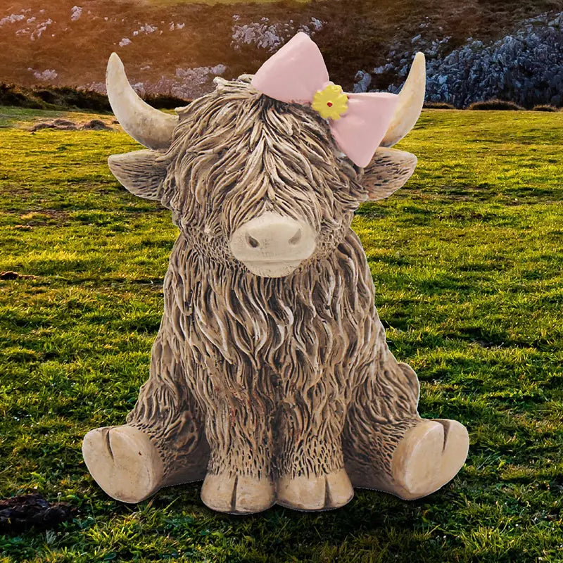 Highland Cow Figurines - 1 Piece PER ORDER - Home Decor Polyresin 15x6x12cm