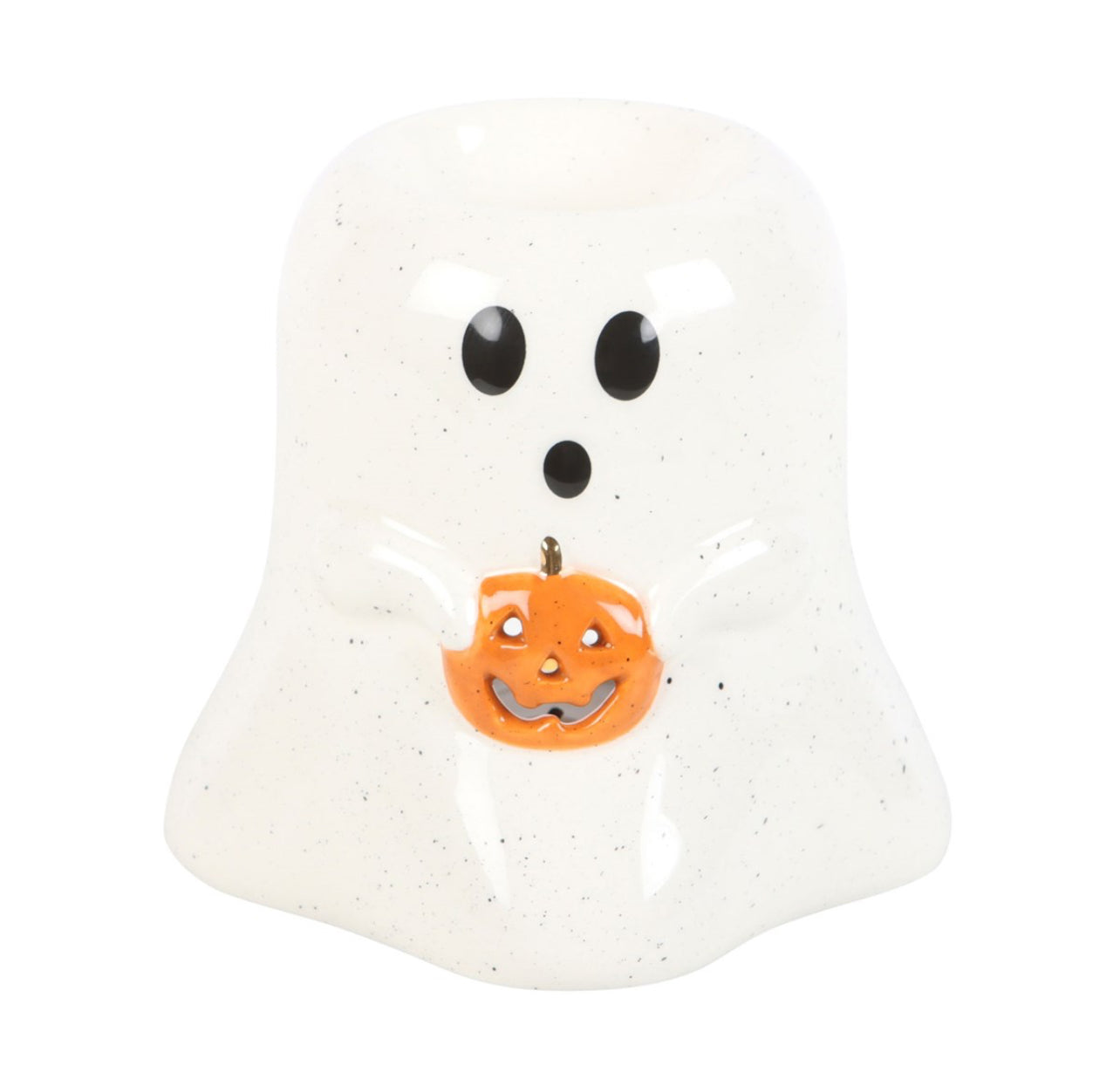 Ghost Tealight Burner with Pumpkin