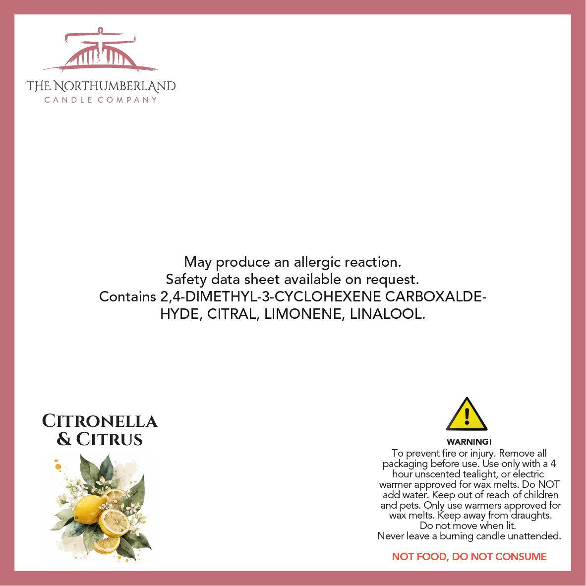 Citronella & Citrus 50g Snap Bar