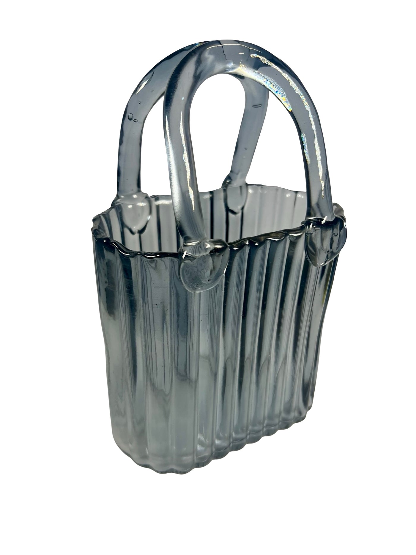 Glass Handbag Vase & Wax Melt Pouch Bundle - GREY