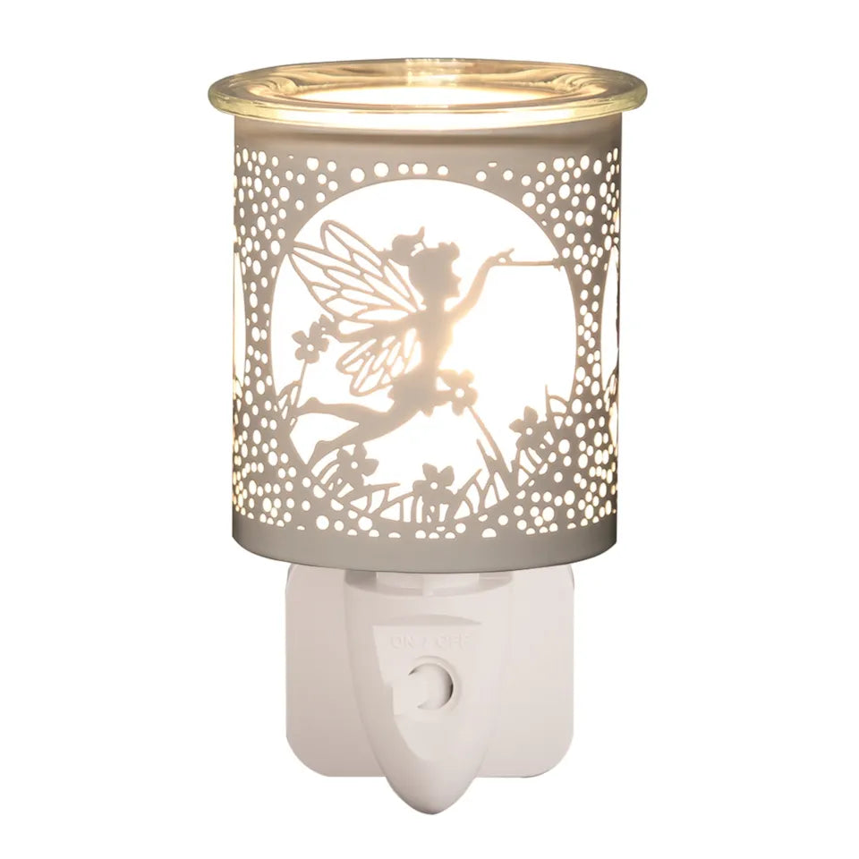 White Flying Fairy Plug In Burner