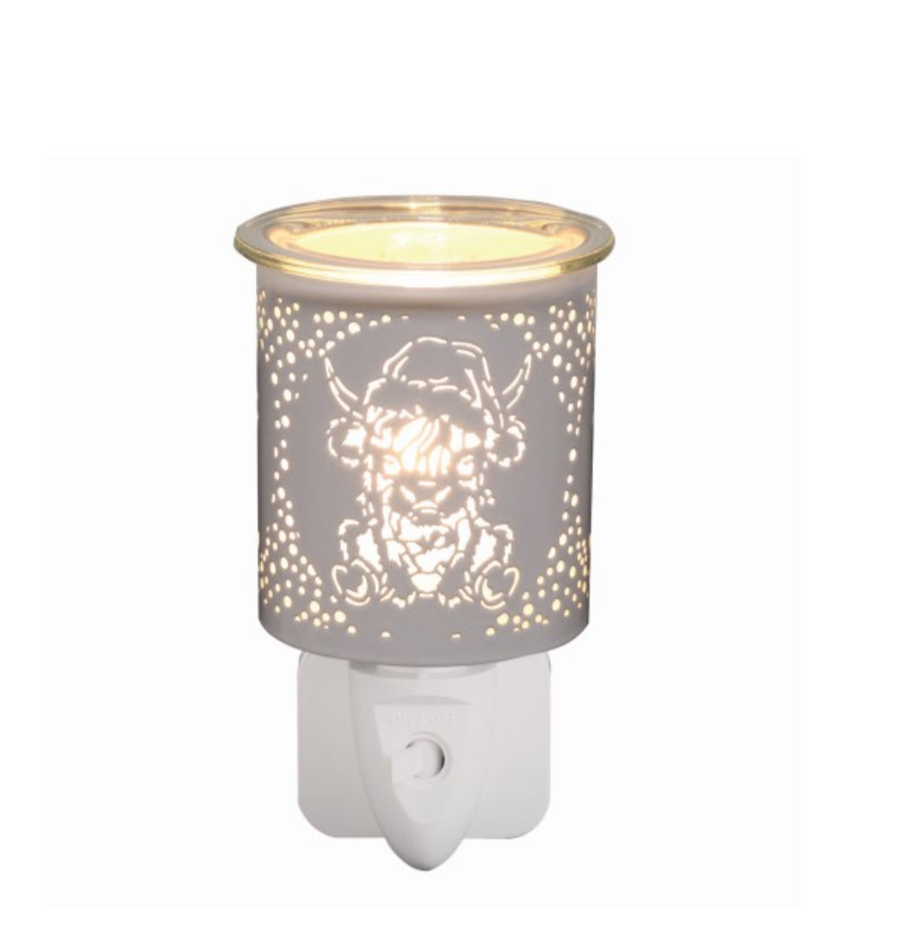 Christmas Highland Cow Plug In Burner (027)