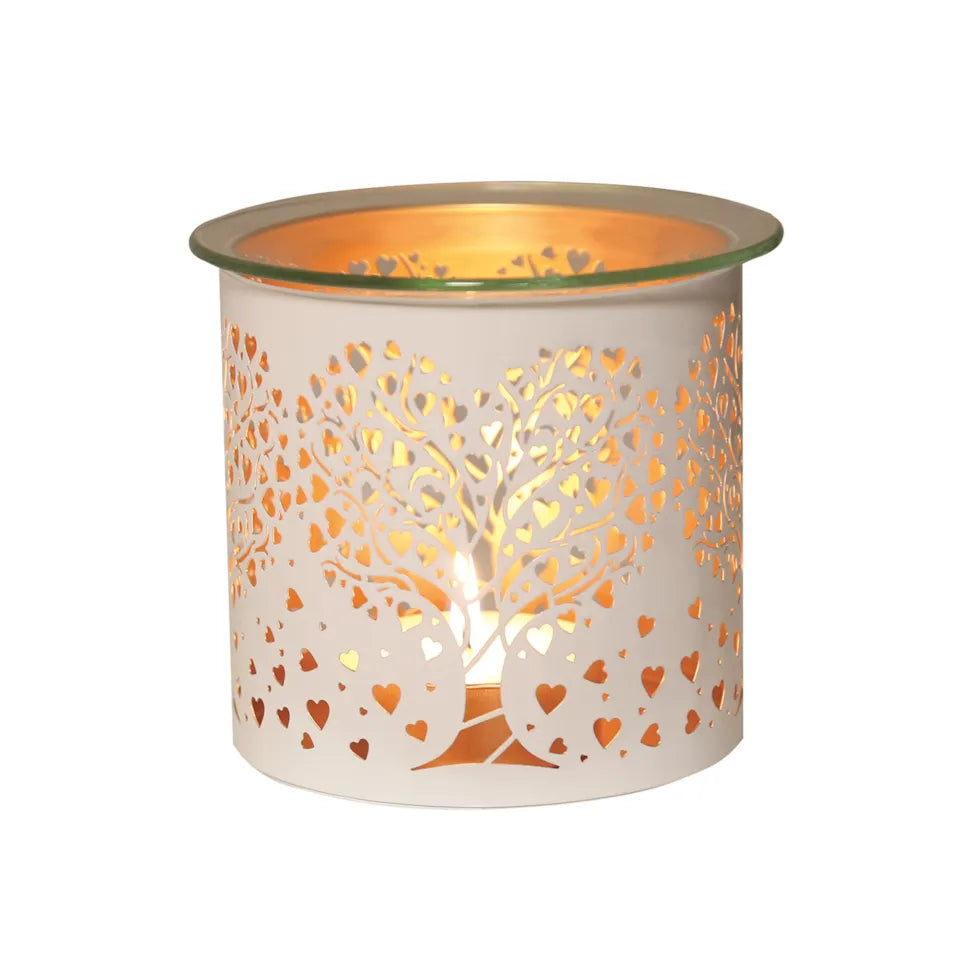White Tree Of Life (Hearts)  Metal Tealight Burner (018)
