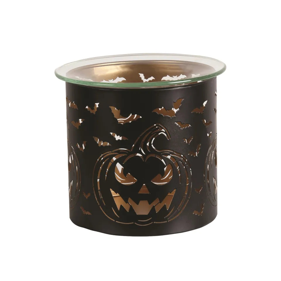 Black Pumpkin Metal Tealight Burner (013)