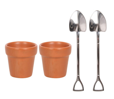 Ceramic Egg Cup & Shovel Spoon