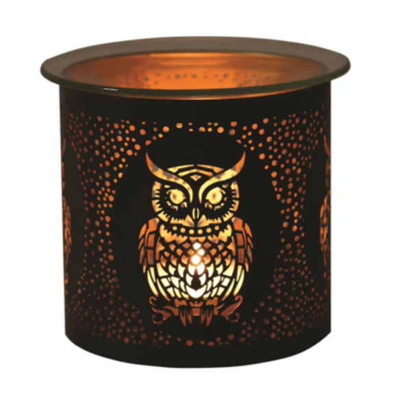 Black Owl  Metal Tealight Burner