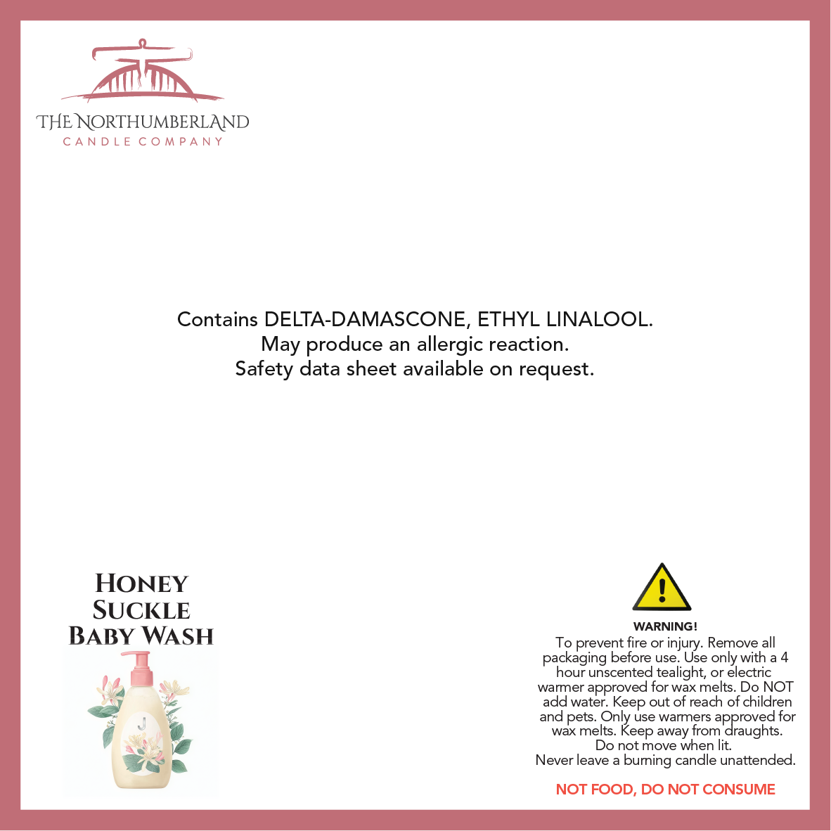 Honey Suckle Baby Wash 50g Snap Bar