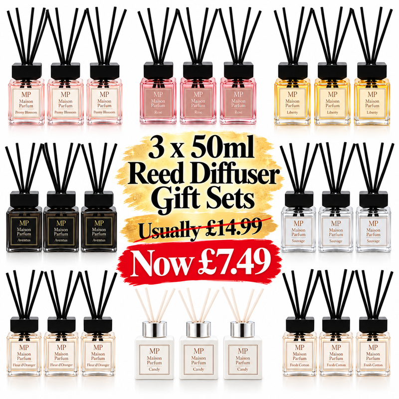 Maison Parfum 3 x 50ml Reed Diffuser Gift Set