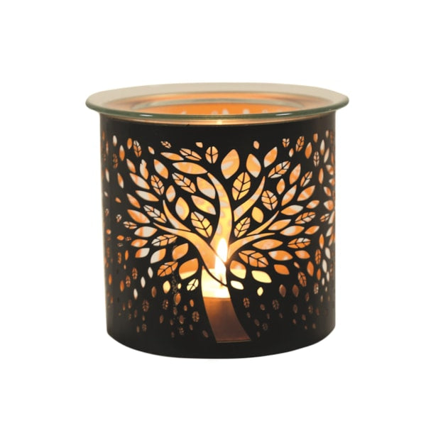 Black Tree Of Life  Metal Tealight Burner