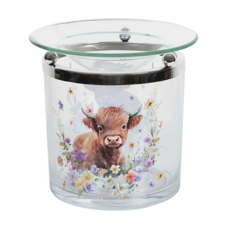 Spring Highland Cow  Tealight Wax Melt Burner