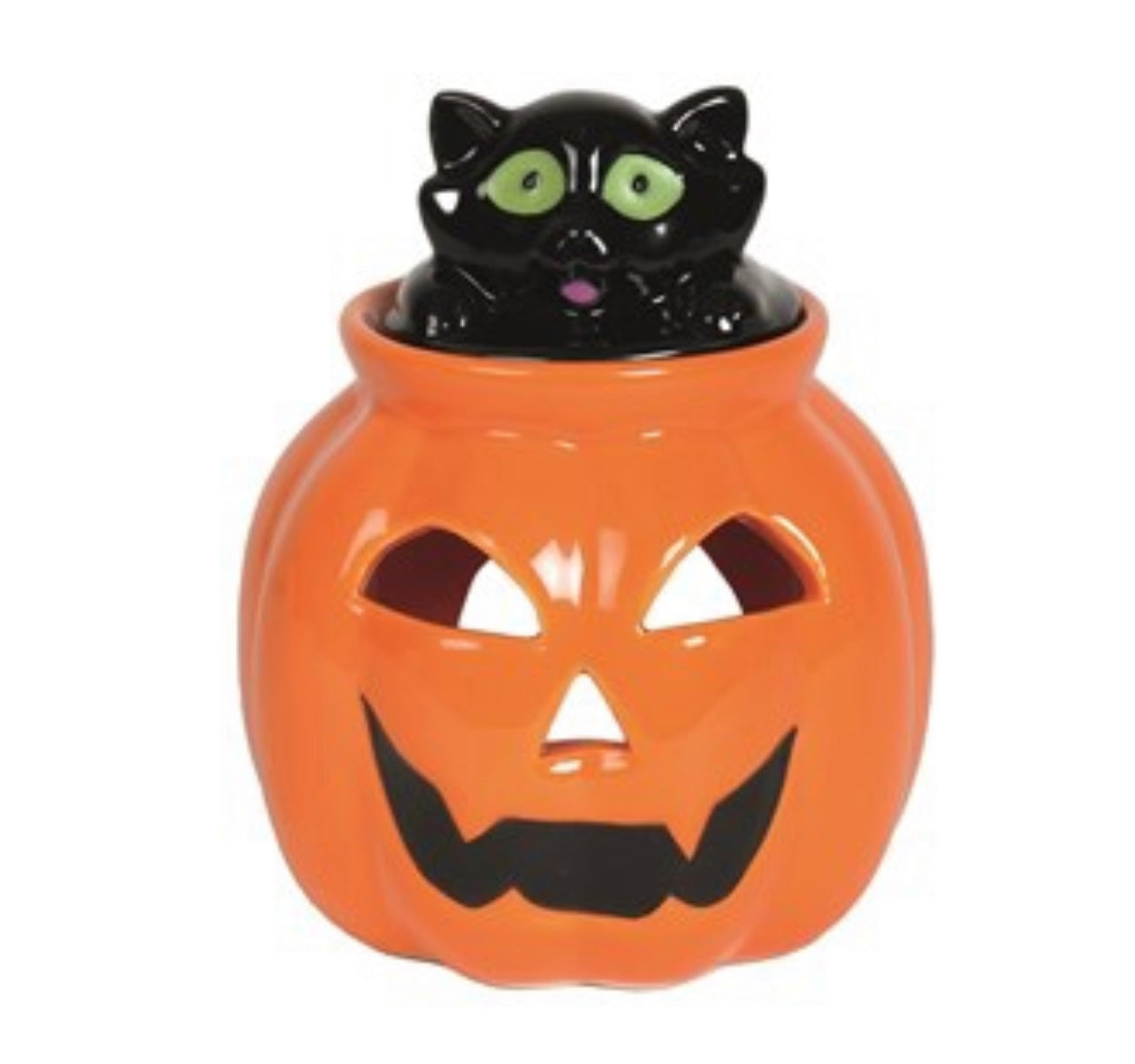 Pumpkin & Black Cat Tea LIght Burner