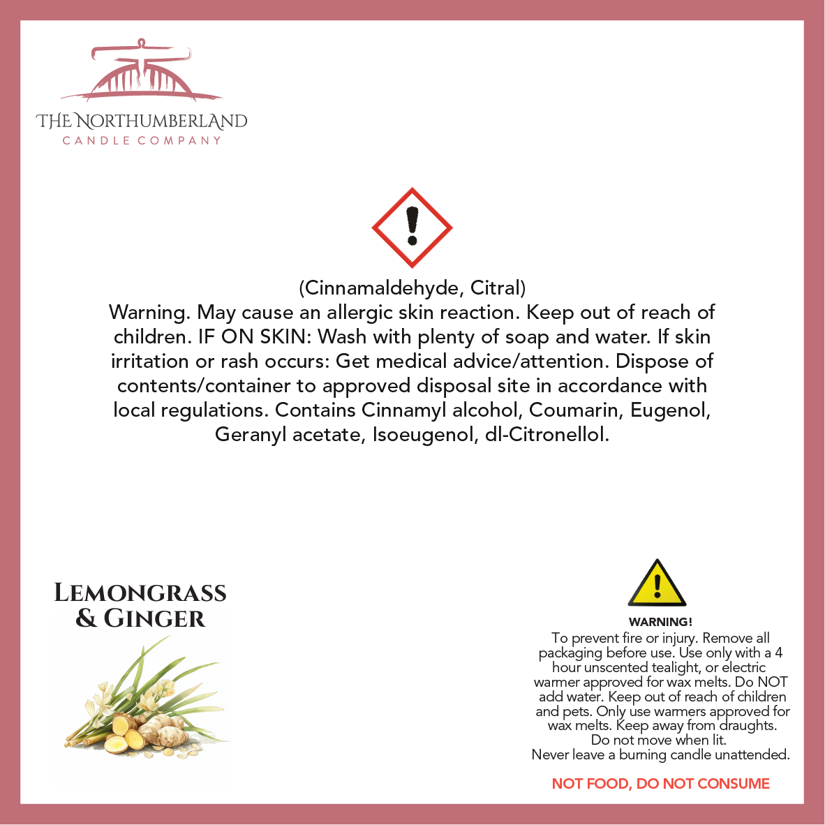 Lemongrass & Ginger 50g Snap Bar