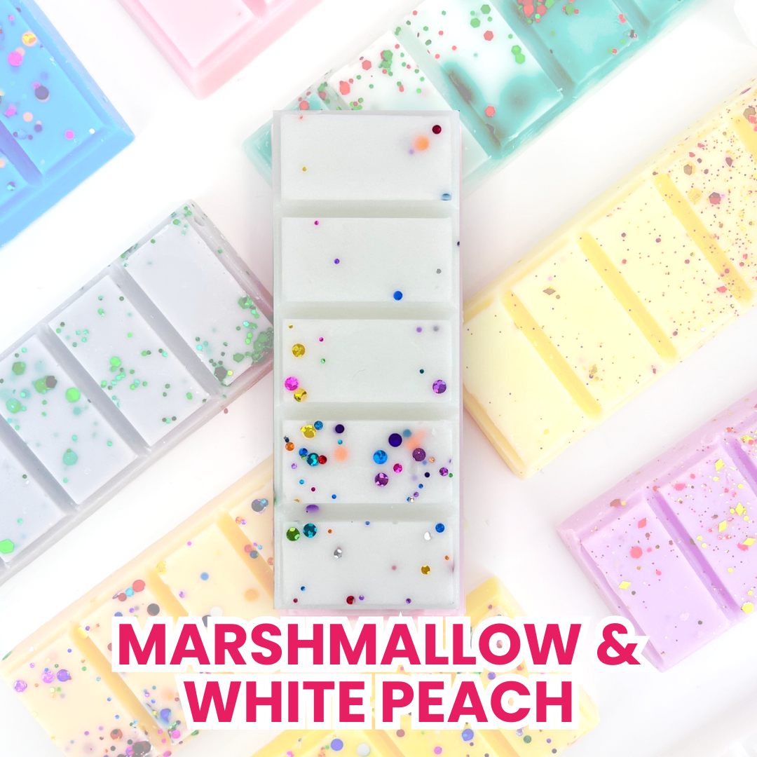 Marshmallow & White Peach 50g Snap Bar