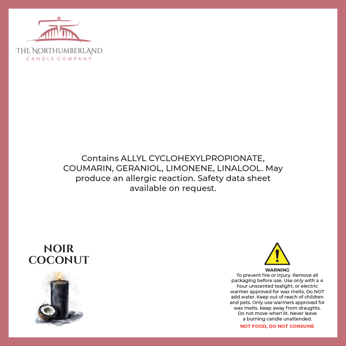 Noir Coconut 50g Snap Bar