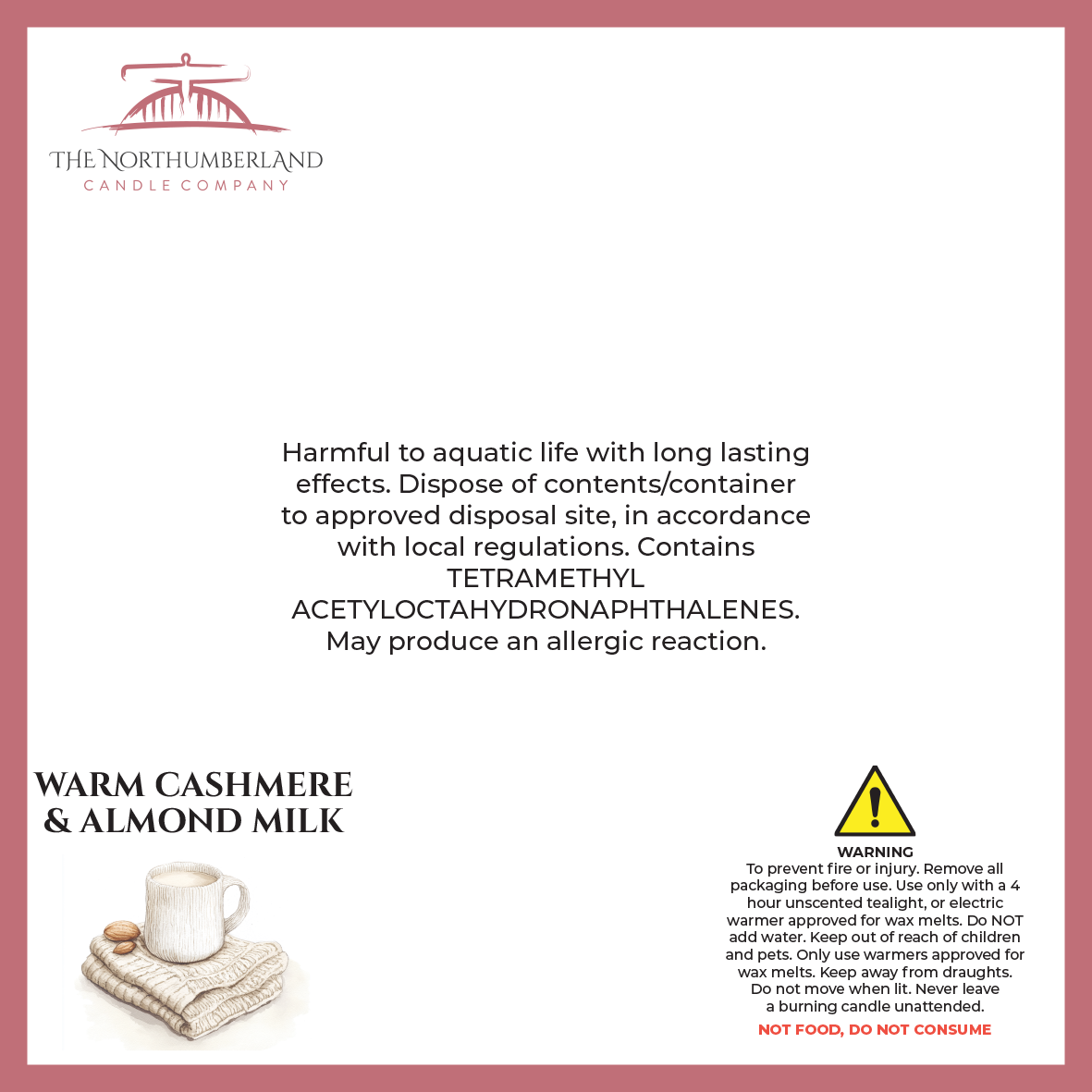 Warm Cashmere & Almond Milk 50g Snap Bar