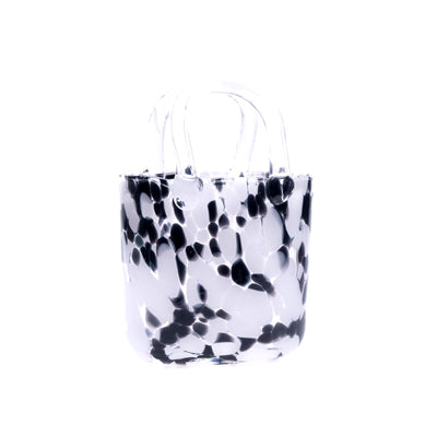 Glass Handbag Vase & Wax Melt Pouch Bundle - DALMATION