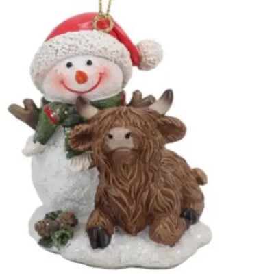 Highland Cow Christmas Tree Decoration, Assorted Designs, 1 PIECE