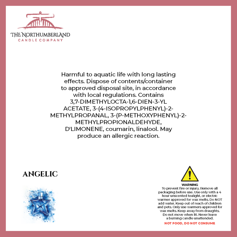 Angelic 50g Snap Bar - safety label, ingredients and warnings