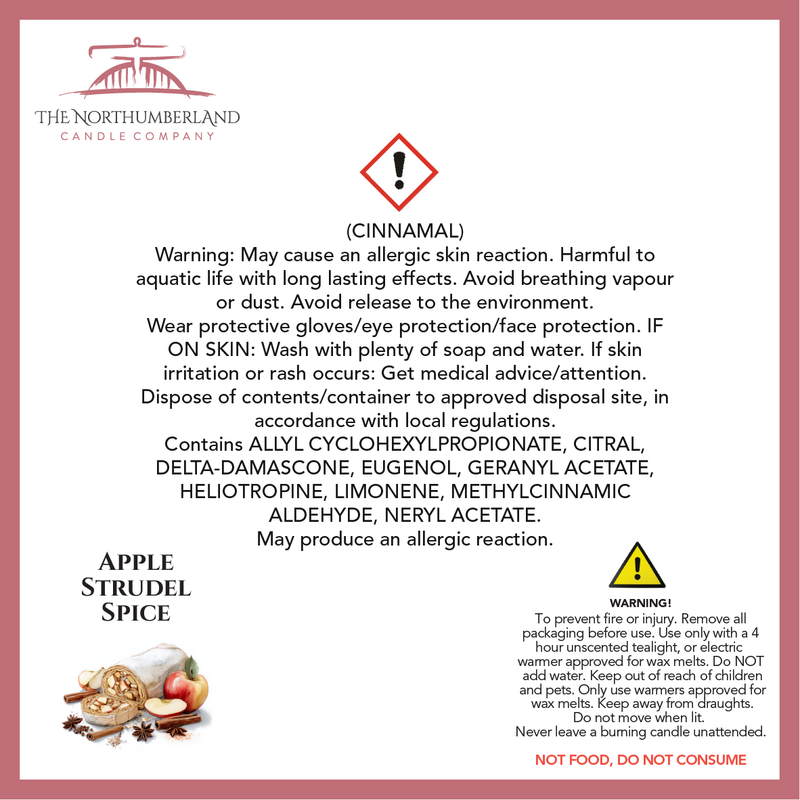 Apple Strudel & Spice - safety label, ingredients and warnings