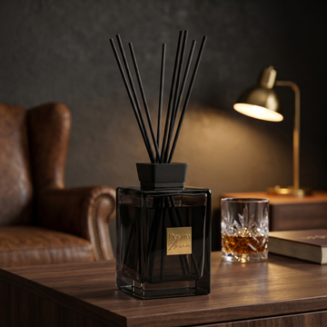Aventi reed diffuser - moody masculine interior lifestyle
