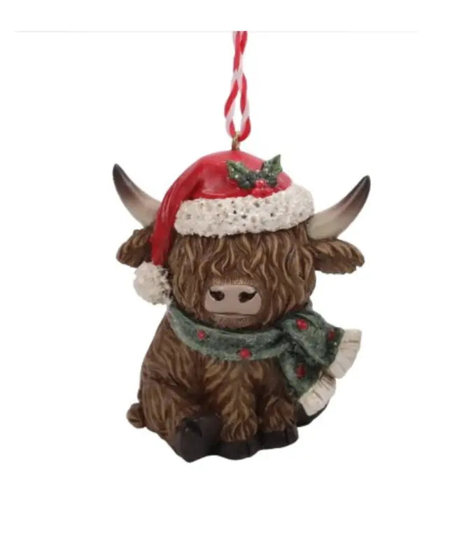 Highland Cow Christmas Tree Decoration, Assorted Designs, 1 PIECE