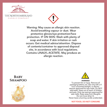 Baby Shampoo 50g Snap Bar - safety label, ingredients and warnings