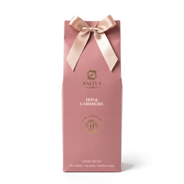 Baltus Luxury Gift Set in Iris & Cashmere, pink gift bag