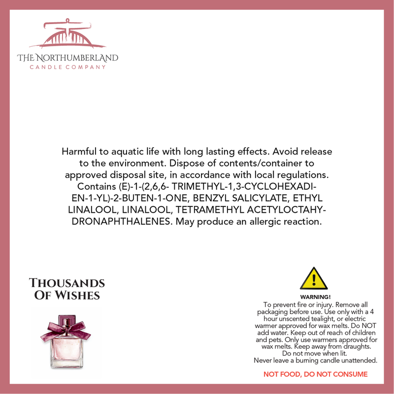 Thousands Of Wishes 50g Snap Bar - safety label, ingredients and warnings