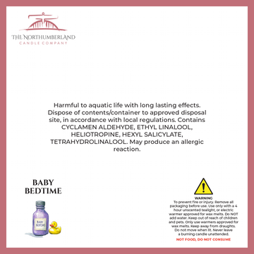 Baby Bedtime 50g Snap Bar - safety label, ingredients and warnings