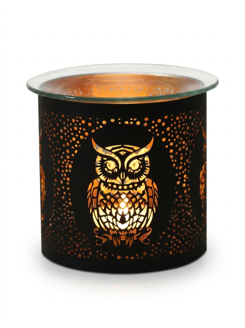 Black Owl  Metal Tealight Burner