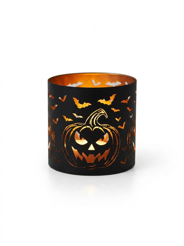 Black Pumpkin Metal Tealight Burner